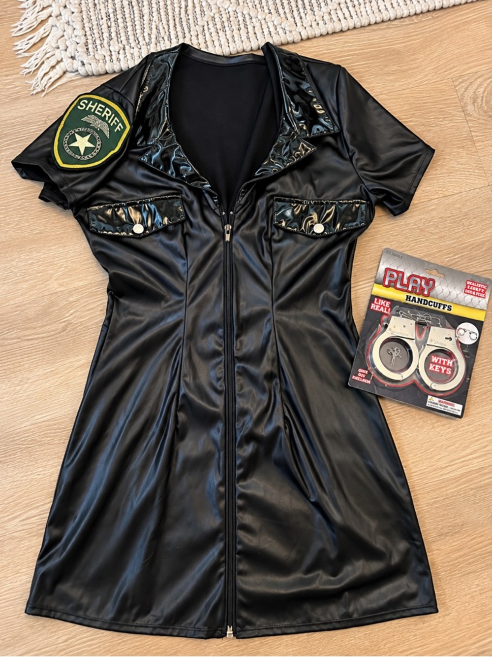🚨 Leg Avenue Sheriff Costume Dress + Handcuffs – XL